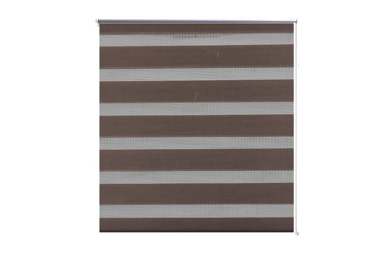 Rullgardin randig brun 140x175 cm transparent - Brun - Gardiner & gardinupphängning - Rullgardin