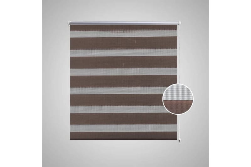 Rullgardin randig brun 140x175 cm transparent - Brun - Rullgardin - Gardiner & gardinupphängning