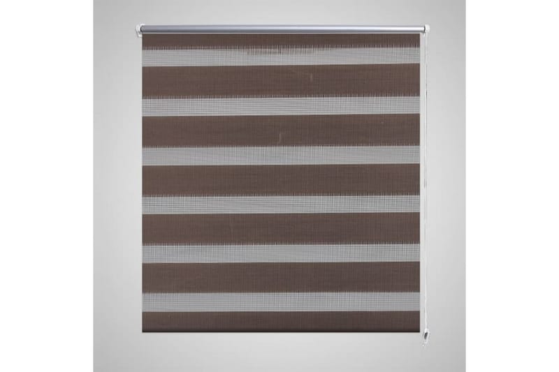 Rullgardin randig brun 60x120 cm transparent - Brun - Textilier & mattor - Gardiner & gardinupphängning - Rullgardin
