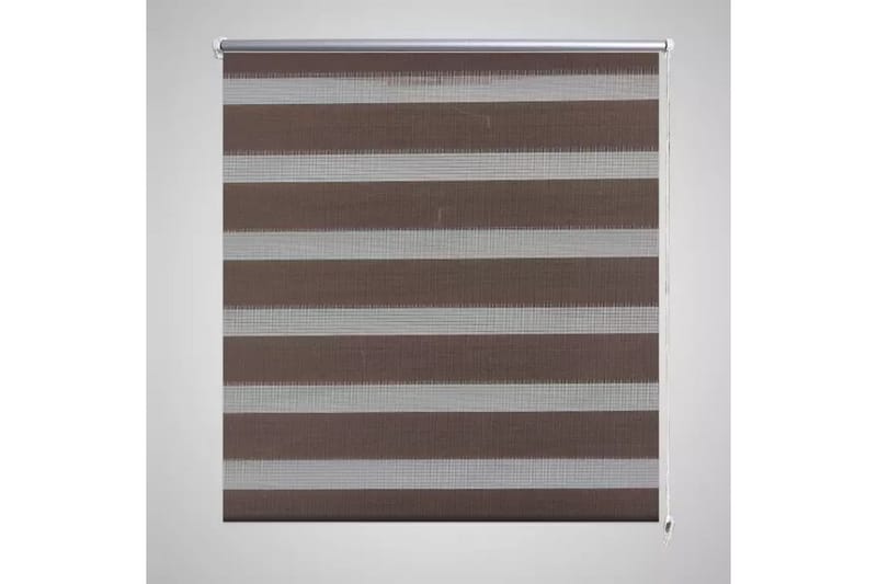 Rullgardin randig brun 90x150 cm transparent - Brun - Textilier & mattor - Gardiner & gardinupphängning - Rullgardin