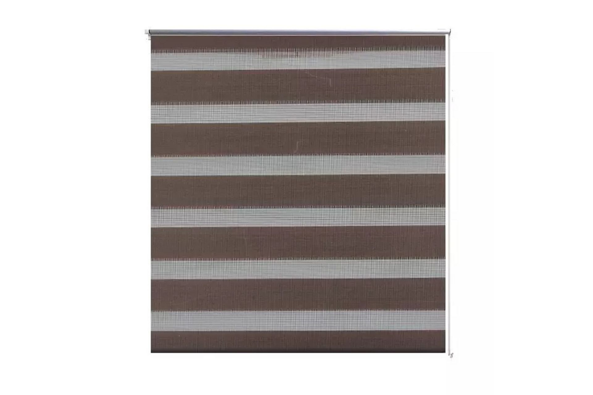 Rullgardin randig brun 90x150 cm transparent - Brun