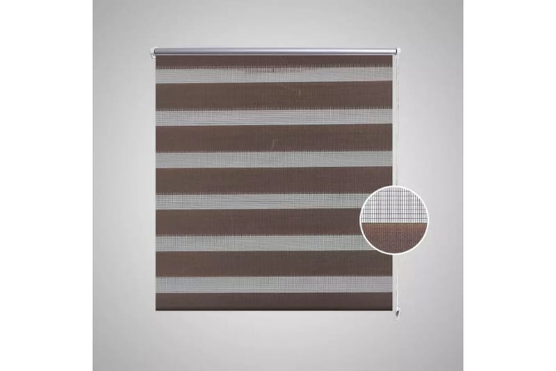 Rullgardin randig brun 90x150 cm transparent - Brun - Textilier & mattor - Gardiner & gardinupphängning - Rullgardin