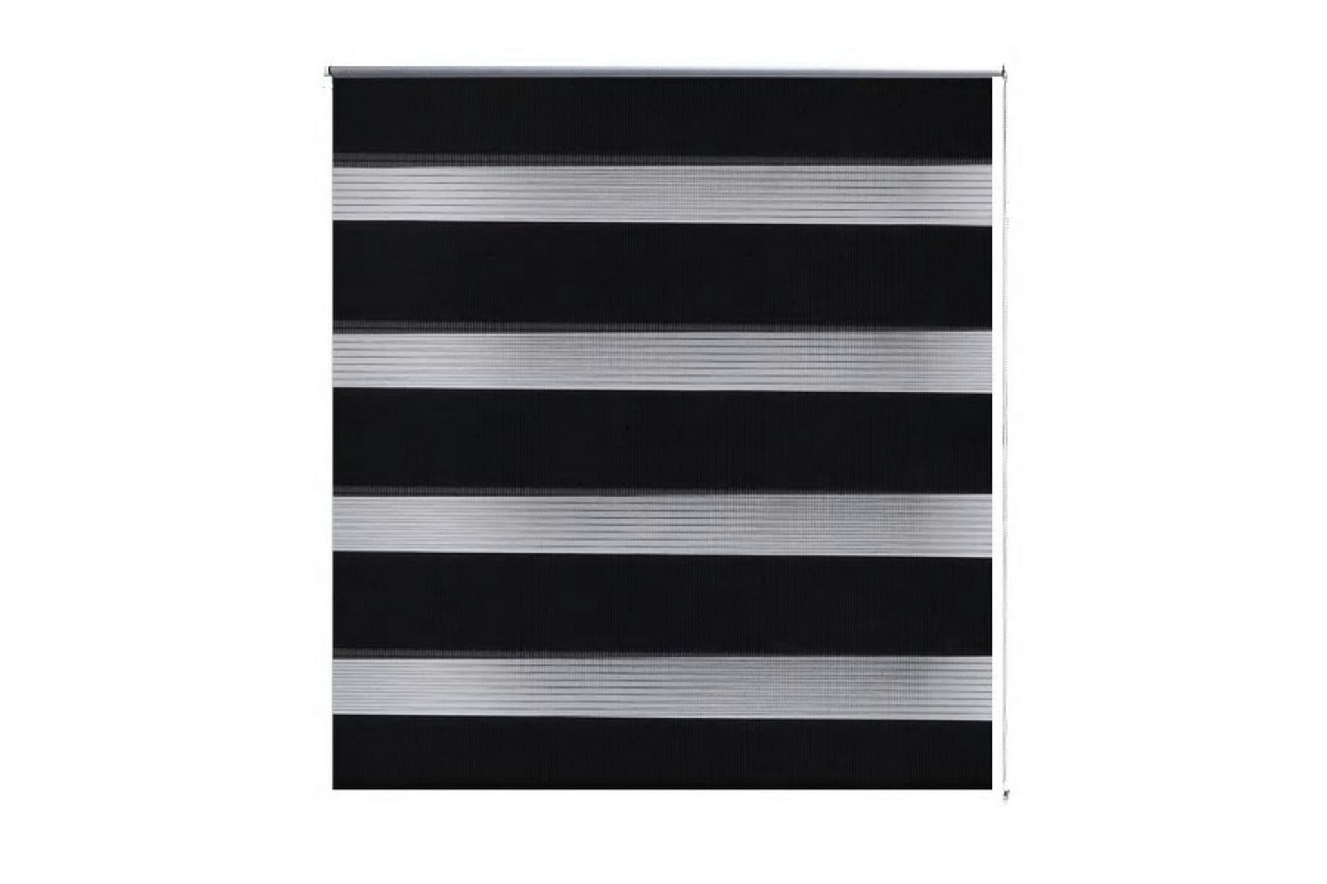 Rullgardin randig svart 60x100 cm transparent - Svart