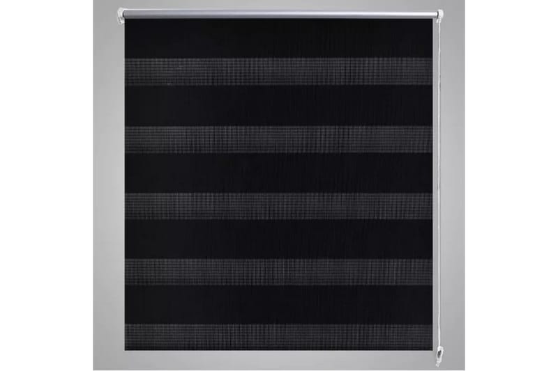 Rullgardin randig svart 90x150 cm transparent - Textilier & mattor - Gardiner & gardinupphängning - Rullgardin