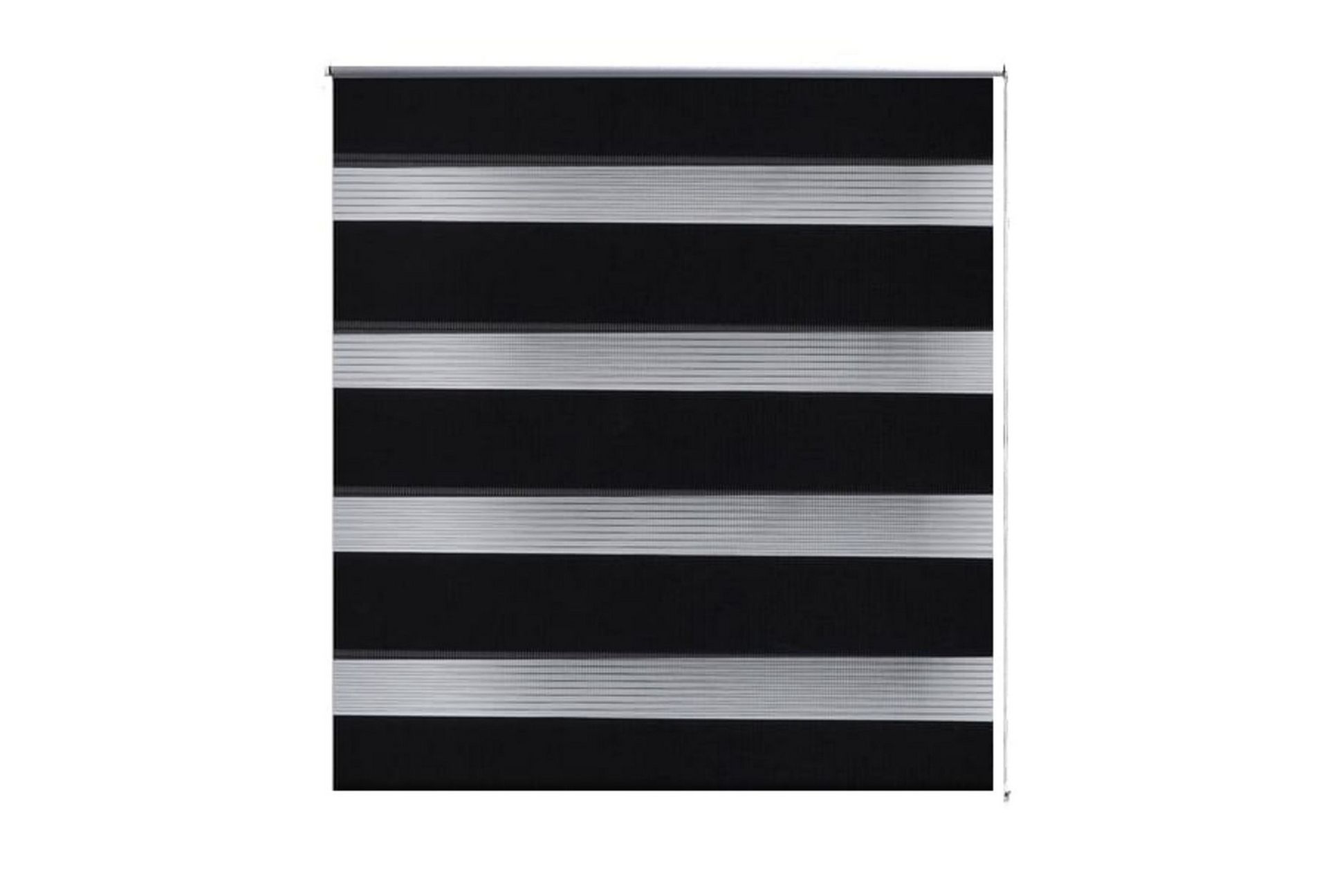 Rullgardin randig svart 90x150 cm transparent -