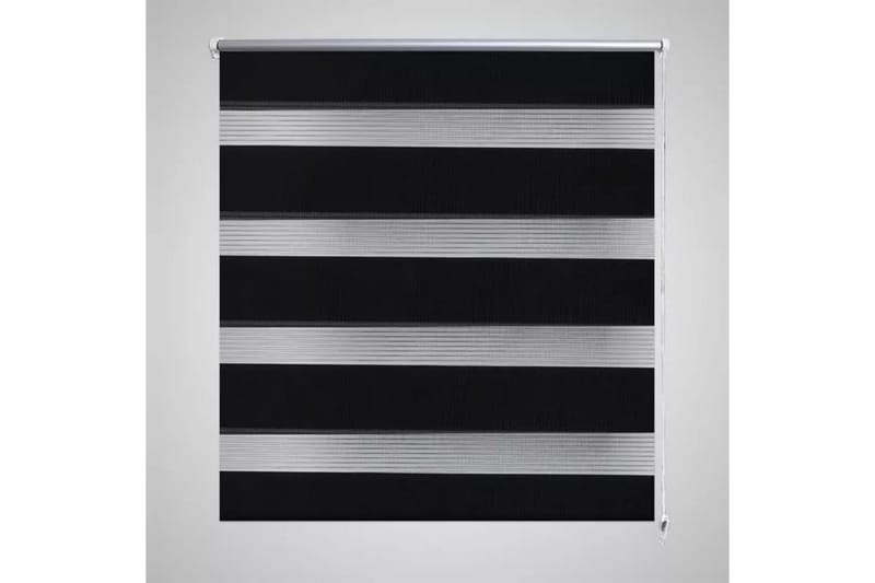 Rullgardin randig svart 90x150 cm transparent - Textilier & mattor - Gardiner & gardinupphängning - Rullgardin
