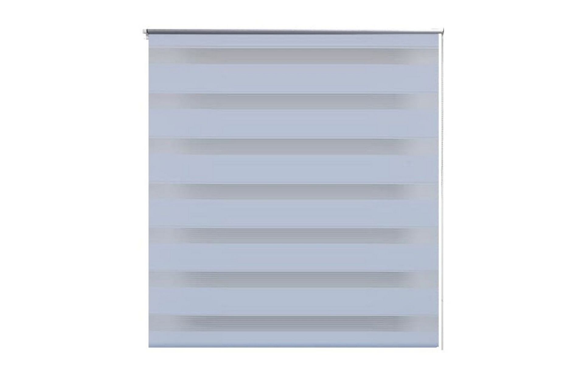 Rullgardin randig vit 90x150 cm transparent - Vit