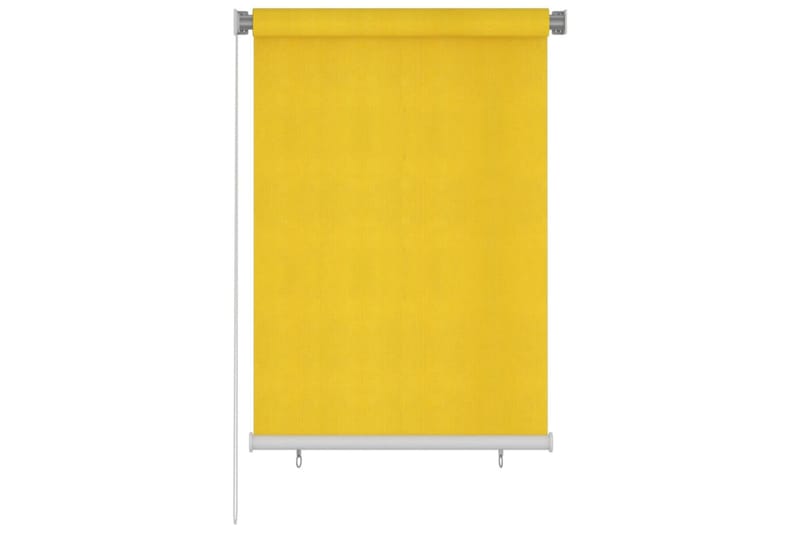 Rullgardin utomhus 100x140 cm gul HDPE - Gul - Gardiner & gardinupphängning - Rullgardin