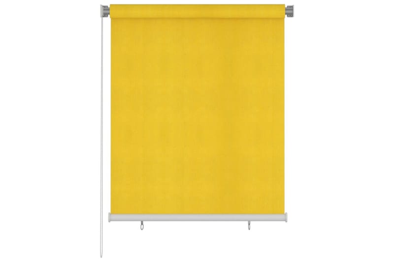Rullgardin utomhus 120x140 cm gul HDPE - Gul - Rullgardin - Gardiner & gardinupphängning
