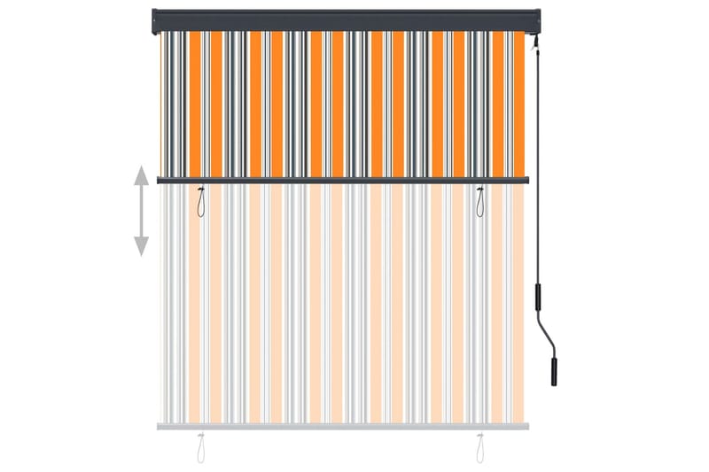 Rullgardin utomhus 140x250 cm gul och blå - Textilier & mattor - Gardiner & gardinupphängning - Rullgardin