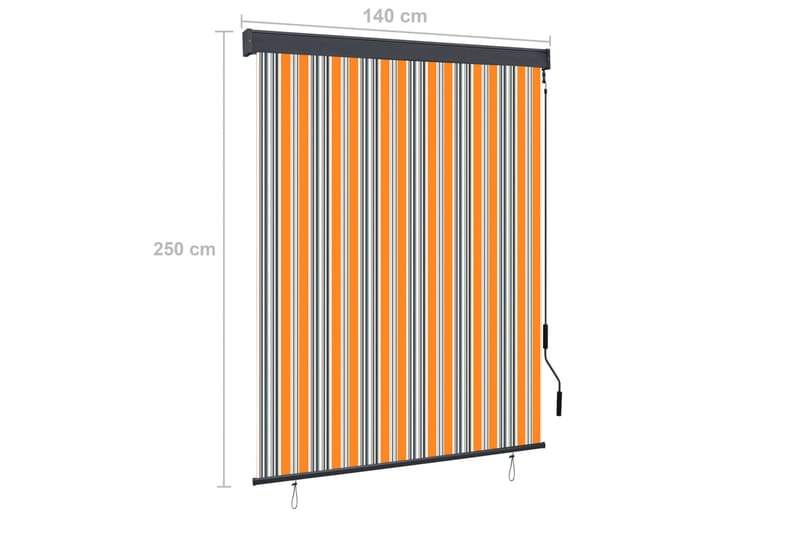 Rullgardin utomhus 140x250 cm gul och blå - Textilier & mattor - Gardiner & gardinupphängning - Rullgardin