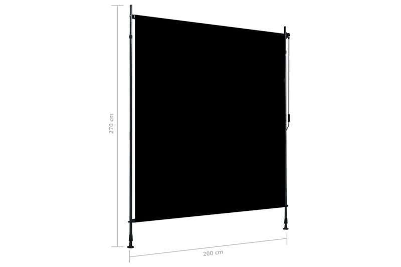 Rullgardin utomhus 200x270 cm antracit - Rullgardin - Gardiner & gardinupphängning