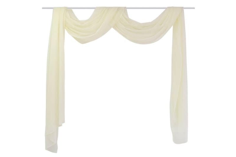 Skir voile draperad gardin 140x600 cm Gräddvit - Kräm - Textilier & mattor - Gardiner & gardinupphängning - Panelgardin