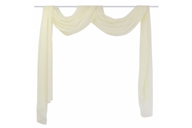 Skir voile draperad gardin 140x600 cm Gräddvit - Kräm - Textilier & mattor - Gardiner & gardinupphängning - Panelgardin