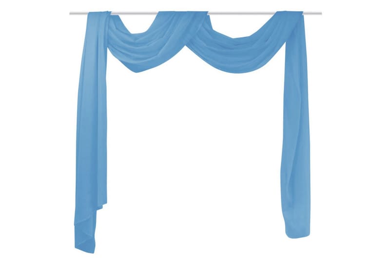 Skir voile draperad gardin 140x600 cm Turkos - Textilier & mattor - Gardiner & gardinupphängning - Panelgardin