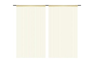 Trådgardiner 2 st 100x250 cm gräddvit