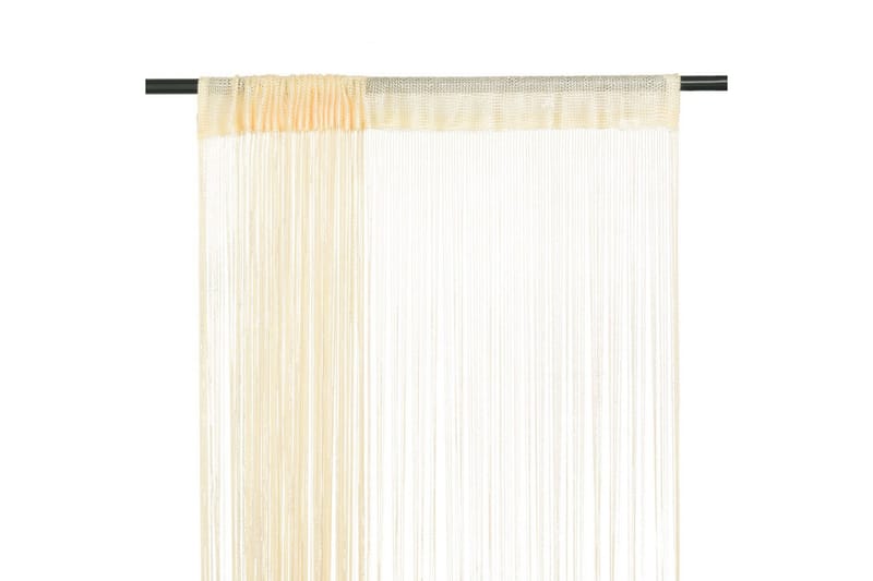 Trådgardiner 2 st 100x250 cm gräddvit - Textilier & mattor - Gardiner & gardinupphängning