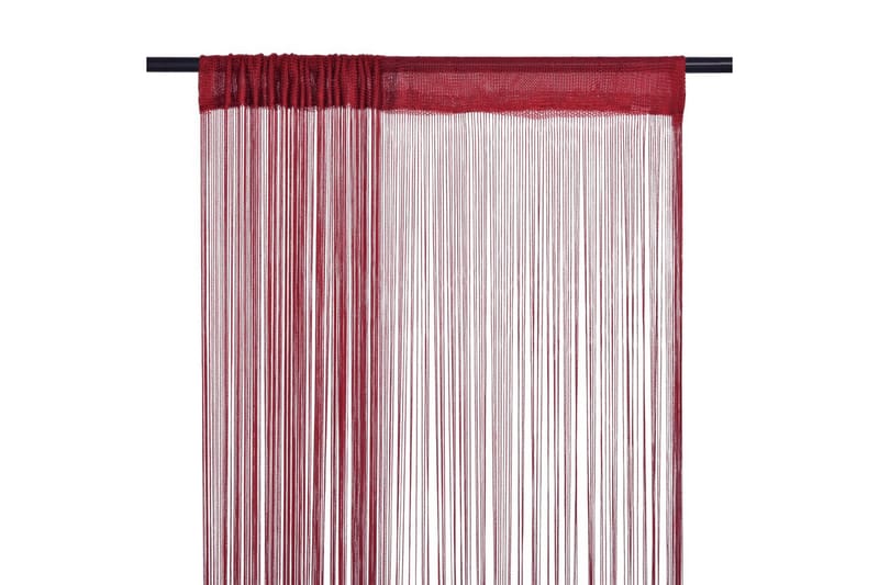 Trådgardiner 2 st 100x250 cm vinröd - Textilier & mattor - Gardiner & gardinupphängning