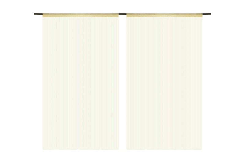 Trådgardiner 2 st 140x250 cm gräddvit - Textilier & mattor - Gardiner & gardinupphängning