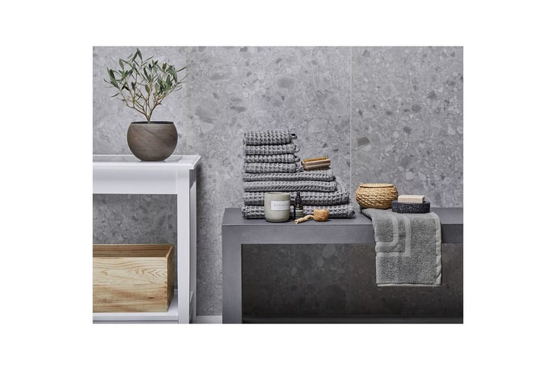Handduk Areora set om 9 Grå - Grå - Textilier & mattor - Badrumstextilier