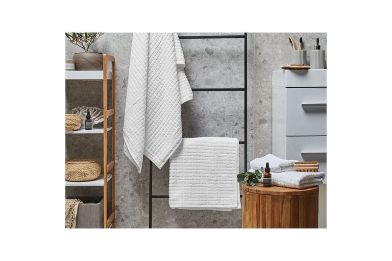 Handduk Atai set om 4 Vit - Vit - Textilier & mattor - Badrumstextilier