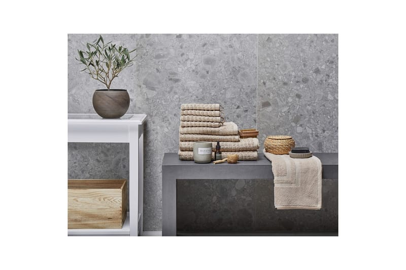 Handduk Atai set om 9 Beige - Beige - Textilier & mattor - Badrumstextilier