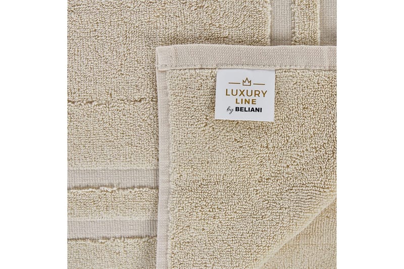 Handduk Atiu set om 9 Beige - Beige - Textilier & mattor - Badrumstextilier