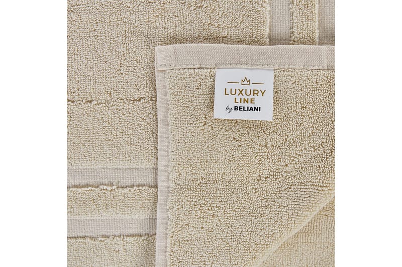 Handduk Atiu set om 9 Beige - Beige - Textilier & mattor - Badrumstextilier