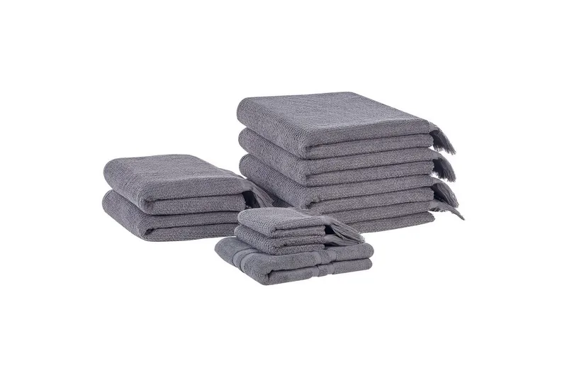 Handduk Atiu set om 9 Grå, Grå