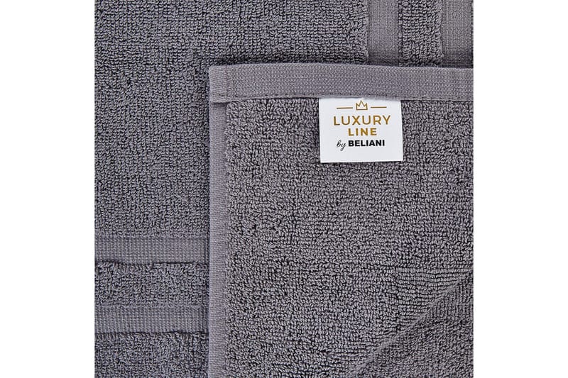 Handduk Atiu set om 9 Grå - Grå - Textilier & mattor - Badrumstextilier