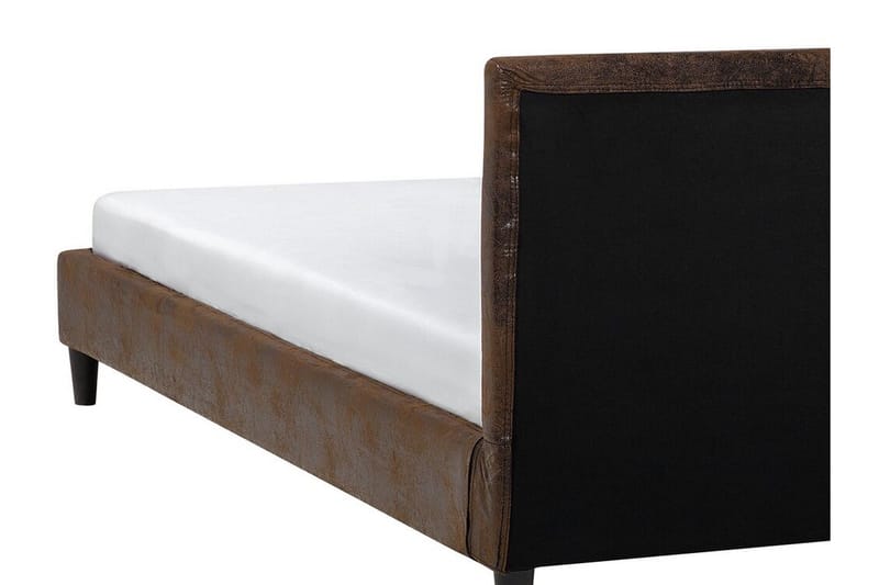 HOLECZ Sängöverdrag 160x200 cm Konstläder Brun - Sängkläder