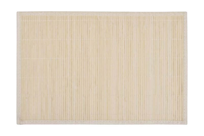 6 Bordstabletter i bambu 30x45 cm naturfärg - Beige - Bordstablett - Kökstextilier