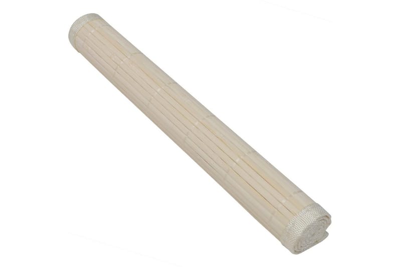 6 Bordstabletter i bambu 30x45 cm naturfärg - Beige - Bordstablett - Kökstextilier