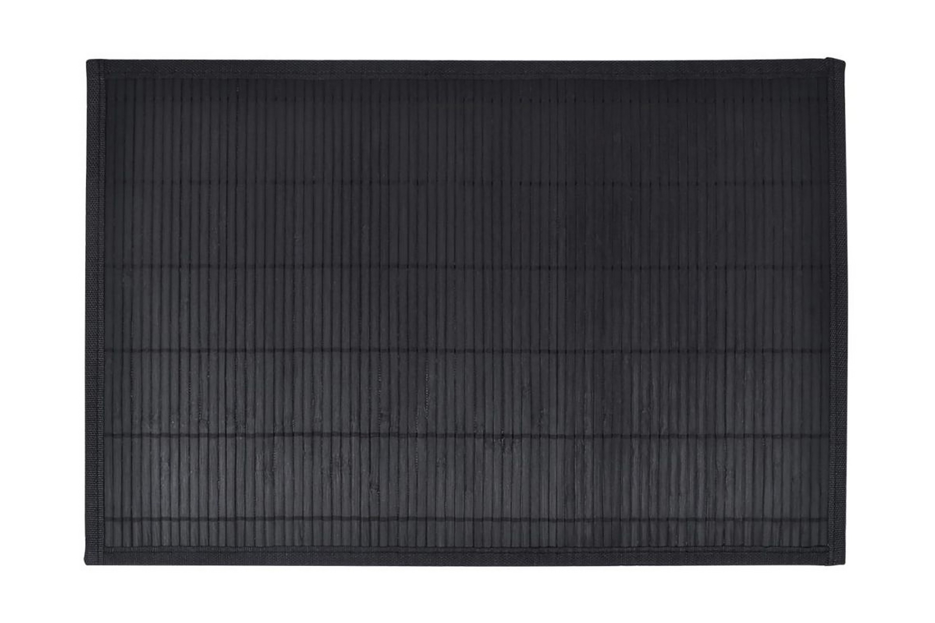 6 Bordstabletter i bambu 30×45 cm svart –