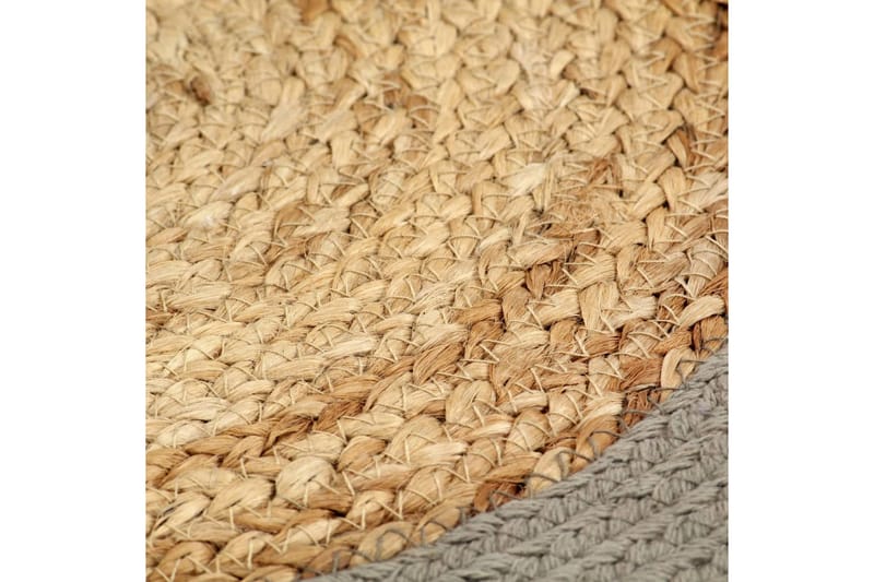 Bordstabletter 4 st naturlig och grå 38 cm jute och bomull - Bordstablett - Kökstextilier