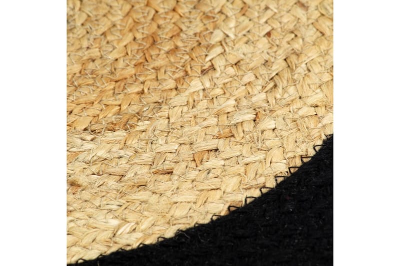 Bordstabletter 4 st naturlig och svart 38 cm jute och bomull - Bordstablett - Kökstextilier