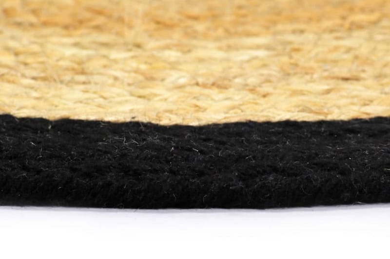 Bordstabletter 4 st naturlig och svart 38 cm jute och bomull - Textilier & mattor - Kökstextilier - Bordstablett