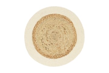 Bordstabletter 6 st naturlig 38 cm rund jute och bomull