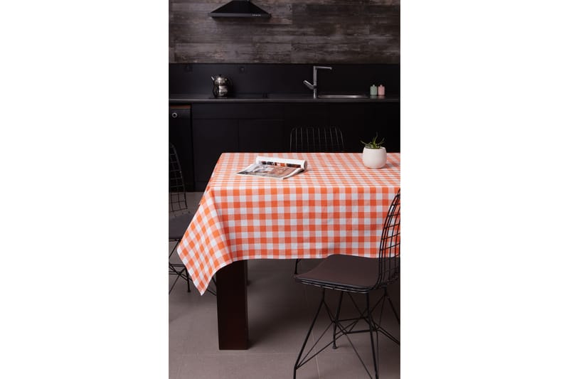 EPONJ HOME Duk 160x160 cm Orange/Vit - Bordsduk - Kökstextilier