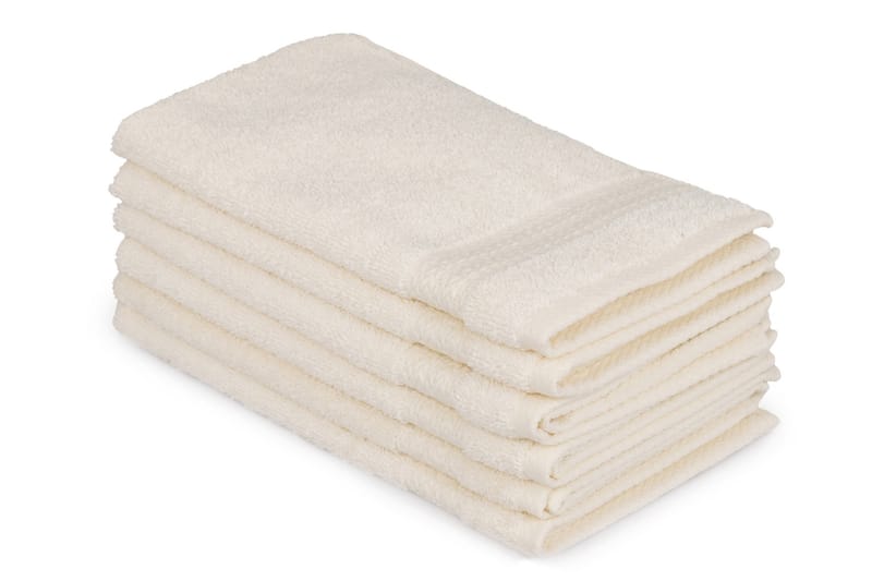 HOBBY Handduk 30x50 6-pack Creme - Badrumstextilier - Handduk
