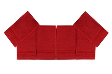 Hobby Handduk 30x50 cm 6-pack - Röd - Textilier & mattor - Badrumstextilier - Handduk