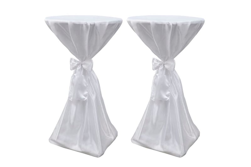 Vit bordsduk med rosett 60 cm 2-pack - Vit - Textilier & mattor - Kökstextilier