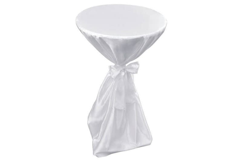 Vit bordsduk med rosett 80 cm 2-pack - Vit - Textilier & mattor - Kökstextilier