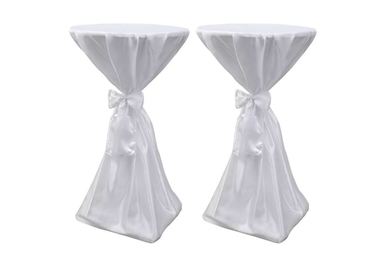 Vit bordsduk med rosett 80 cm 2-pack - Vit - Textilier & mattor - Kökstextilier