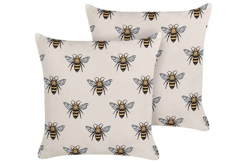 ARNESANO Utomhuskudde 45x45 cm Beige/Svart - Textilier & mattor - Kuddar & plädar - Utomhuskudde