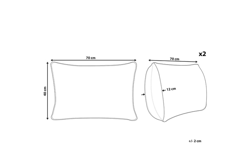 BARRIE Utomhuskudde 42x60 cm Brun/Blå/Beige - Textilier & mattor - Kuddar & plädar - Utomhuskudde