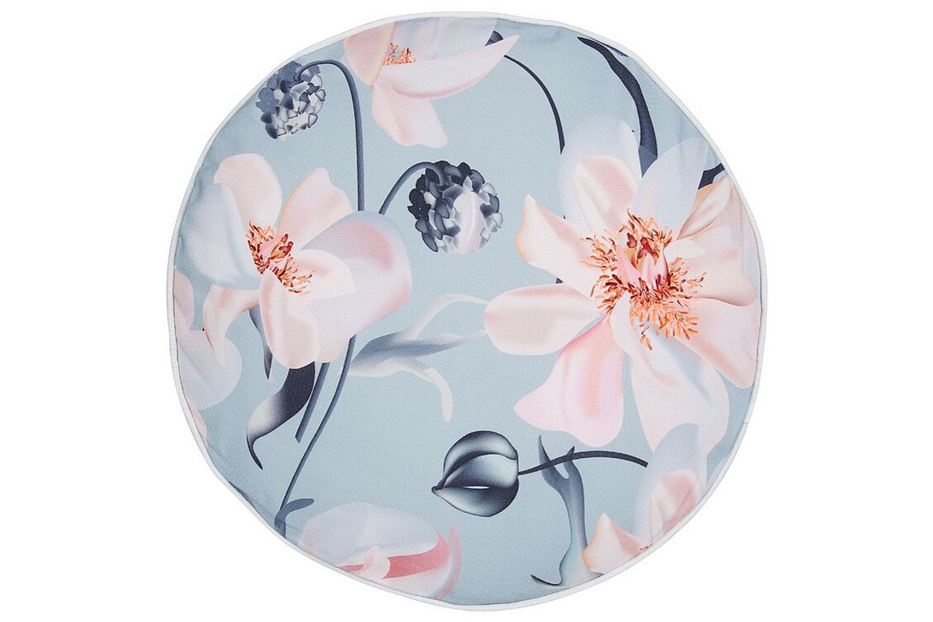 benedetta utomhuskudde 40 cm rund blå -