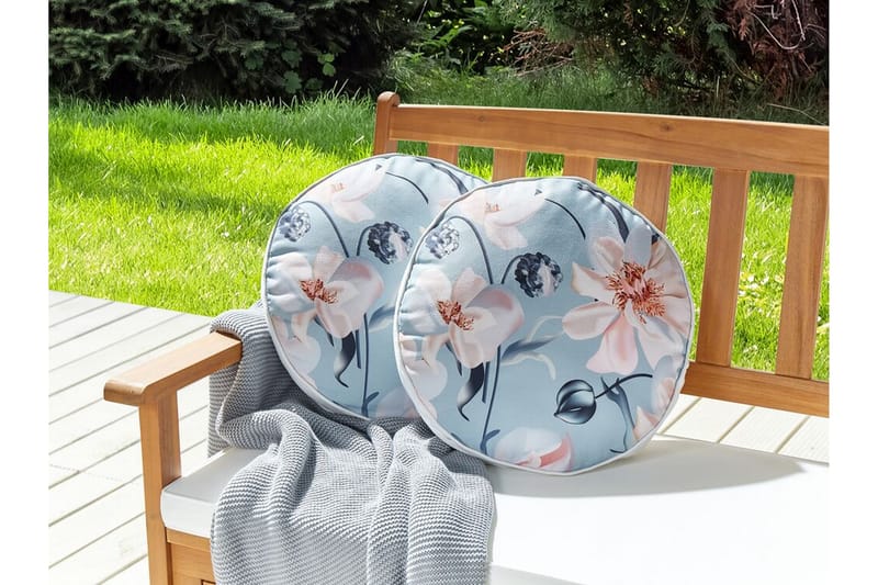 BENEDETTA Utomhuskudde 40 cm Rund Blå - Möbler - Vardagsrum - Soffbord & vardagsrumsbord - Soffbord