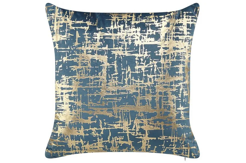 Beneton Utomhuskudde 45x45 cm, Blå/Guld