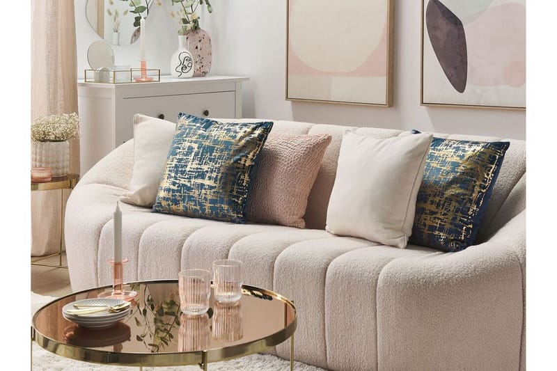 BENETON Utomhuskudde 45x45 cm Blå/Guld - Textilier & mattor - Kuddar & plädar - Utomhuskudde